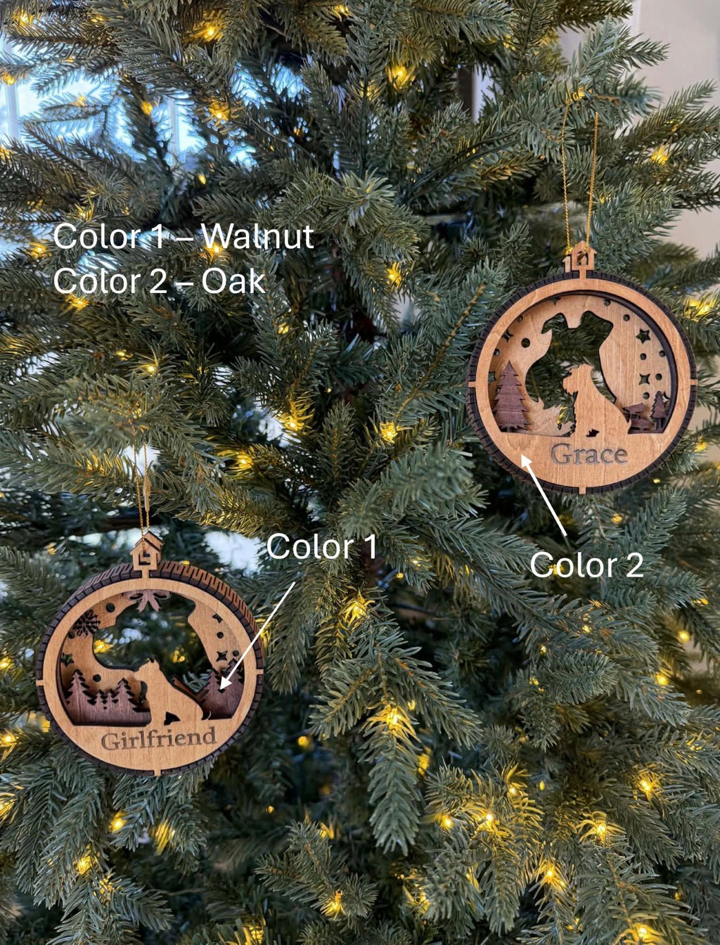 Custom Dog Christmas Ornament