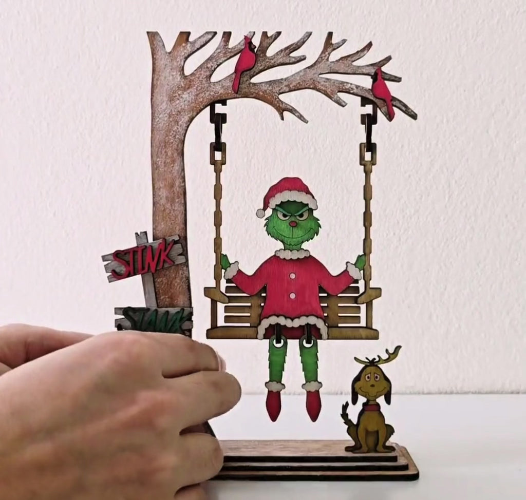 The Grinch On A Swing