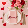 Personalized Heart Name Place Cards